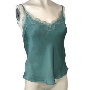 VICTORIA'S SECRET - WOMEN'S SMALL - GREEN SPAGHETTI STRAP V NECK CAMISOLE TANK